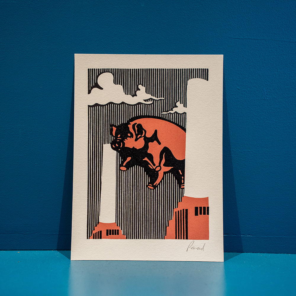 Pink Floyd Algie Lino Print