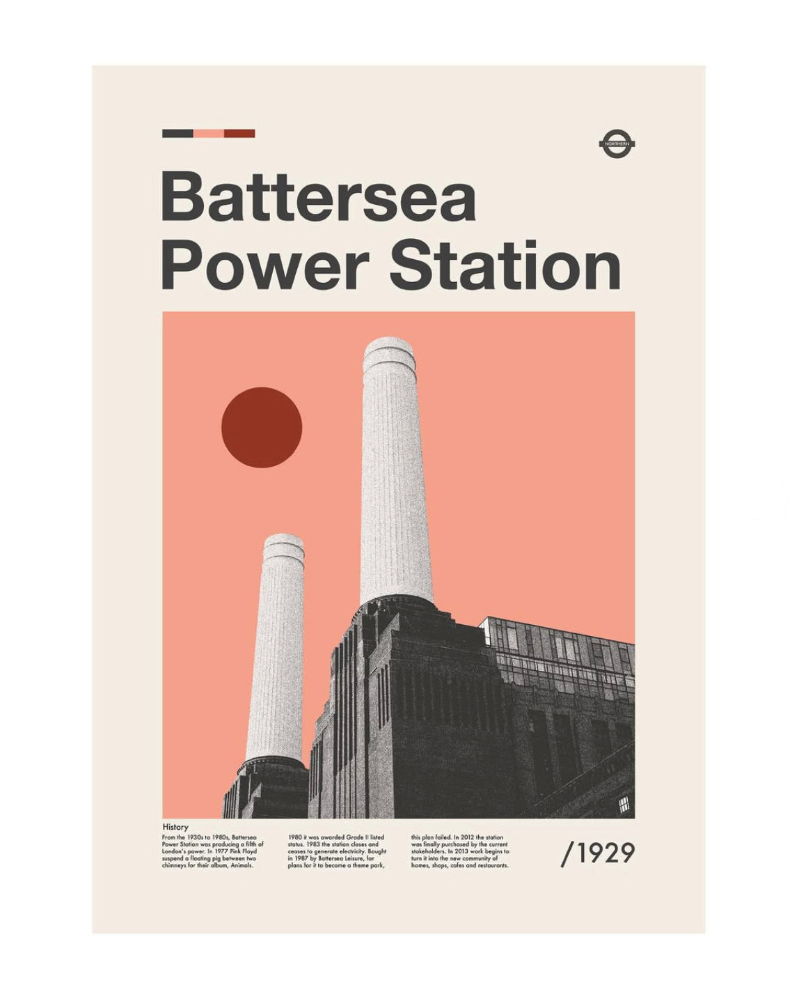 Pink Battersea Print