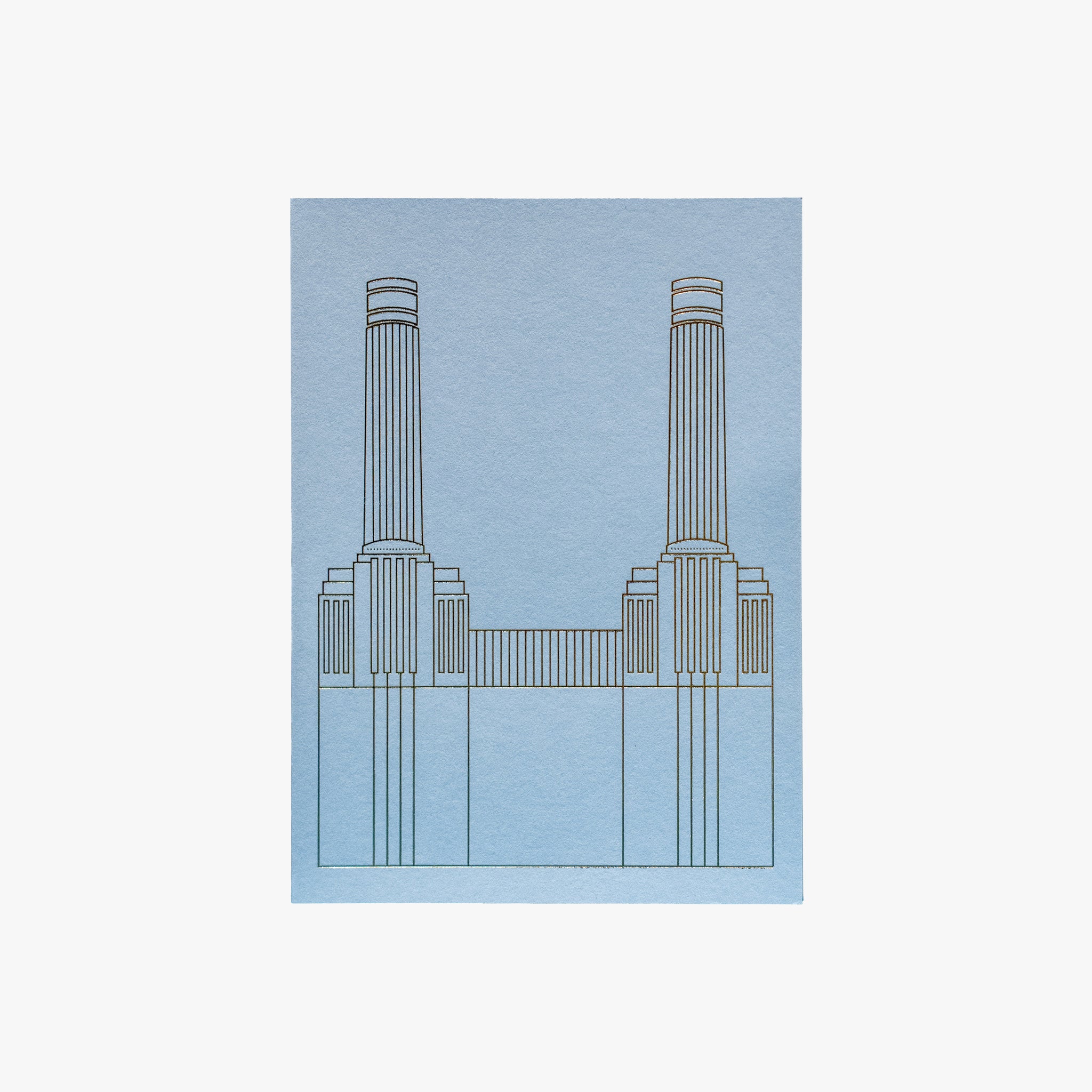 Gold Foiled Building Outline Card