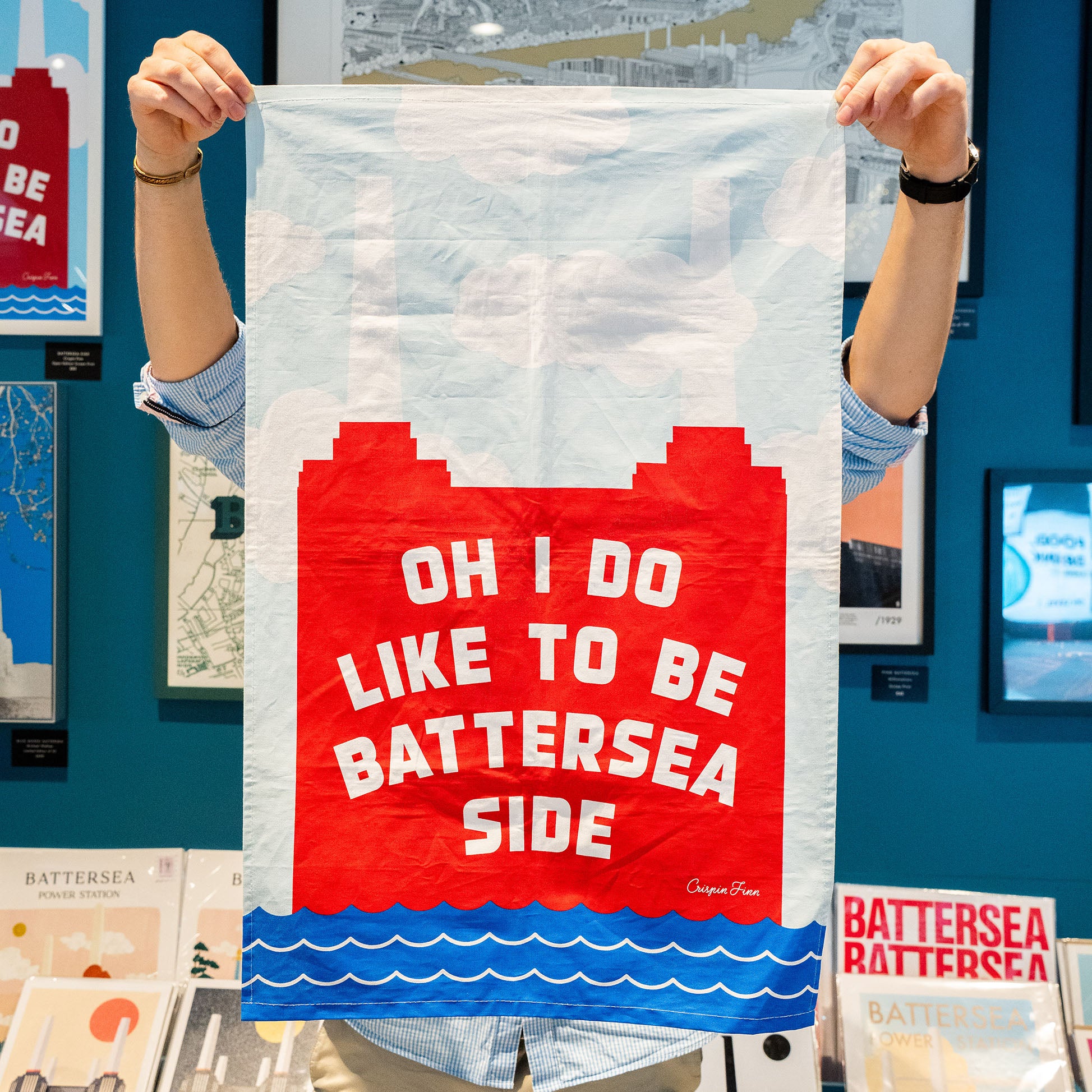 Battersea Side Tea Towel