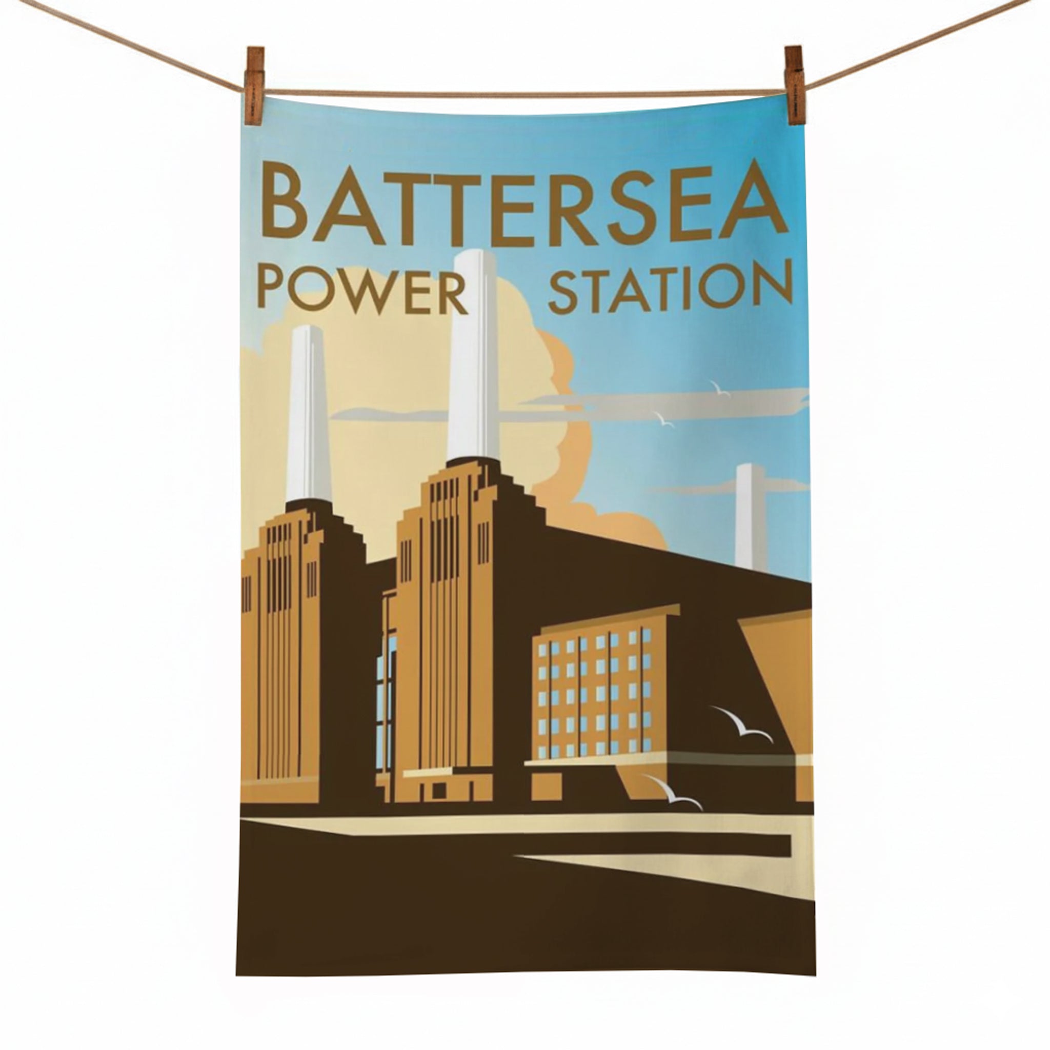 Battersea Skies Tea Towel