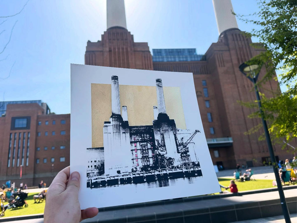 Gold Foil Battersea Print