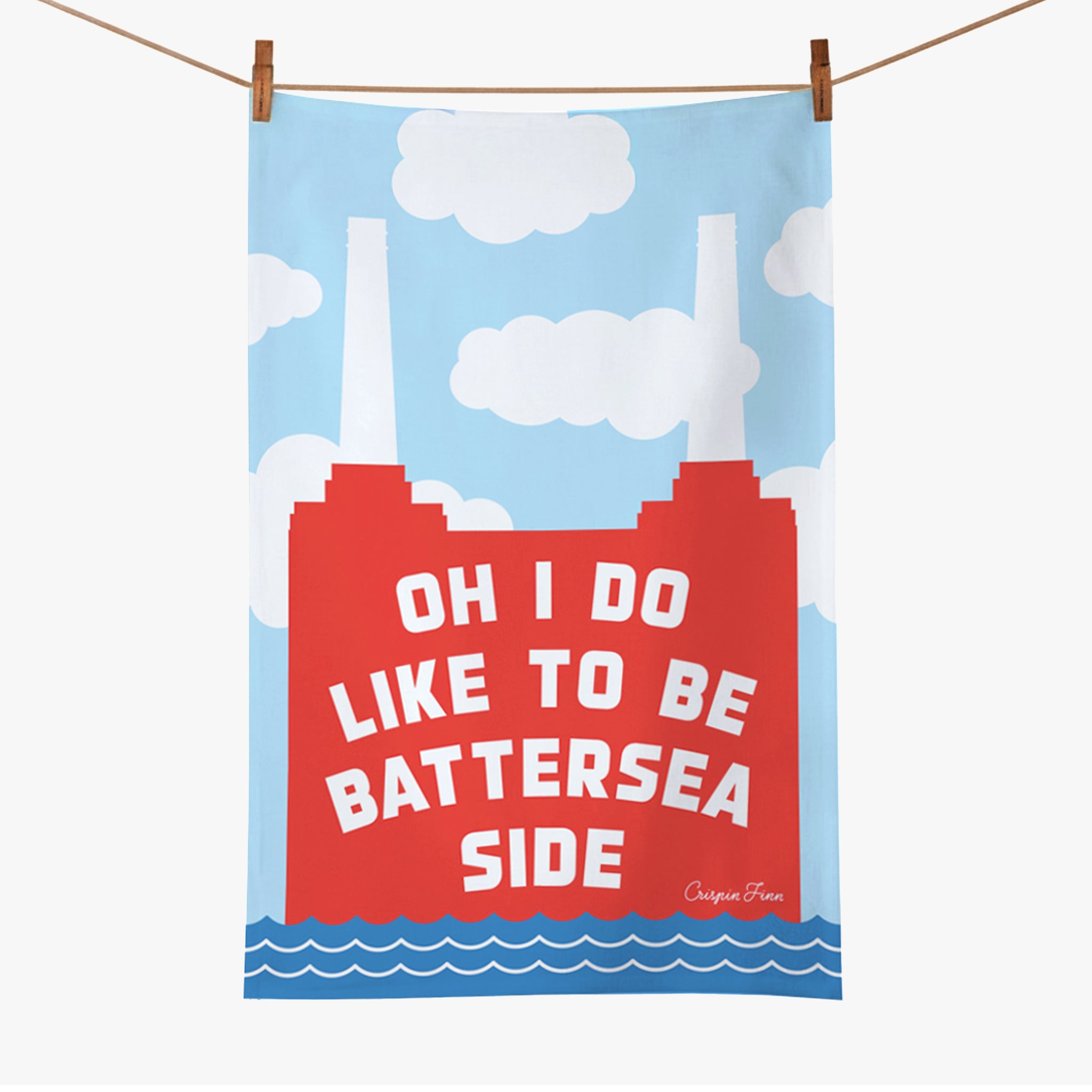 Battersea Side Tea Towel