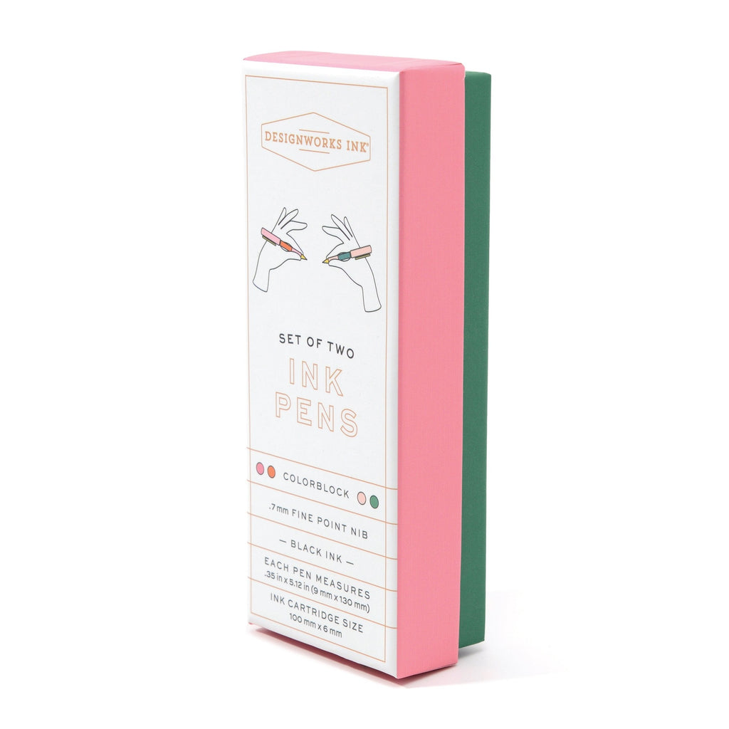 Set of 2 Colourblock Pens