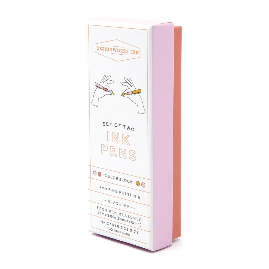 Set of 2 Colourblock Pens