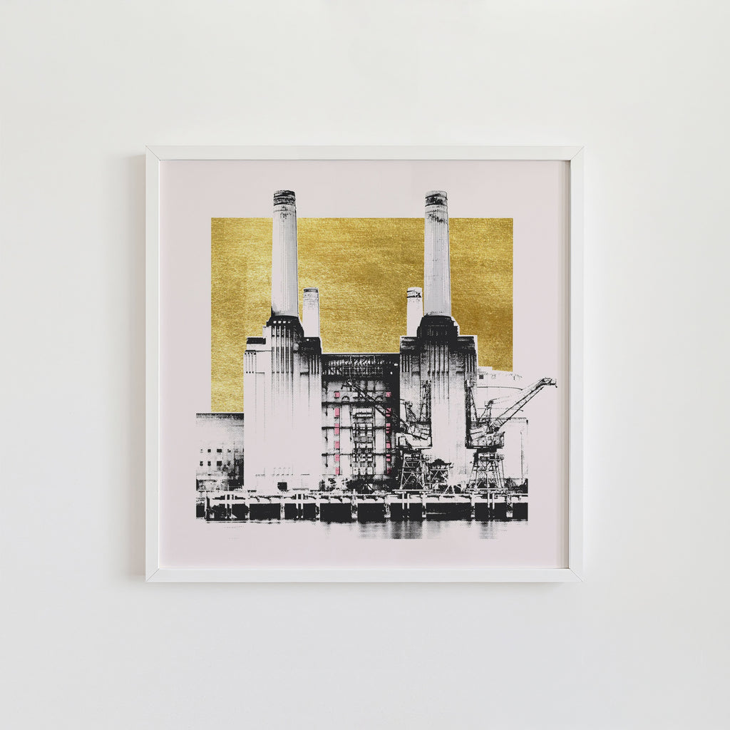 Gold Foil Battersea Print