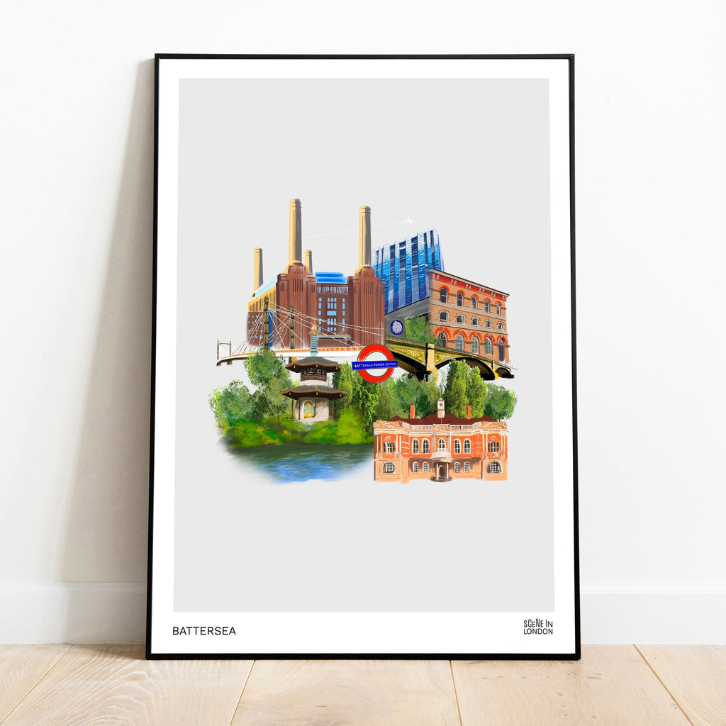 Illustrated Battersea Print