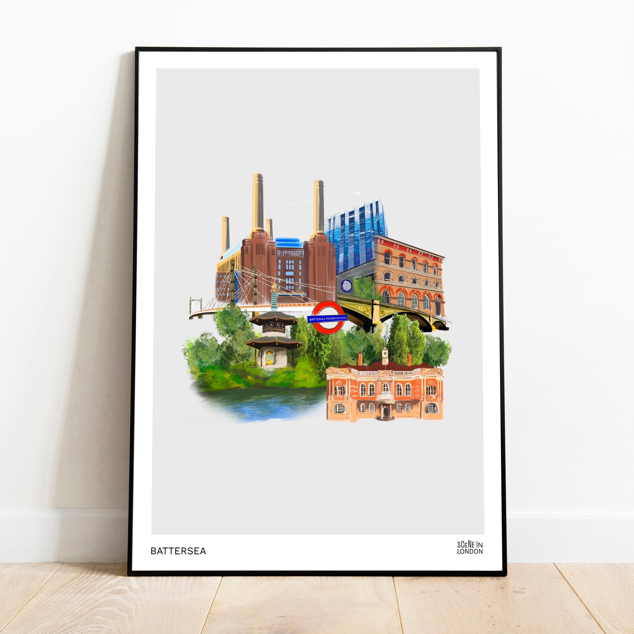 Illustrated Battersea Print