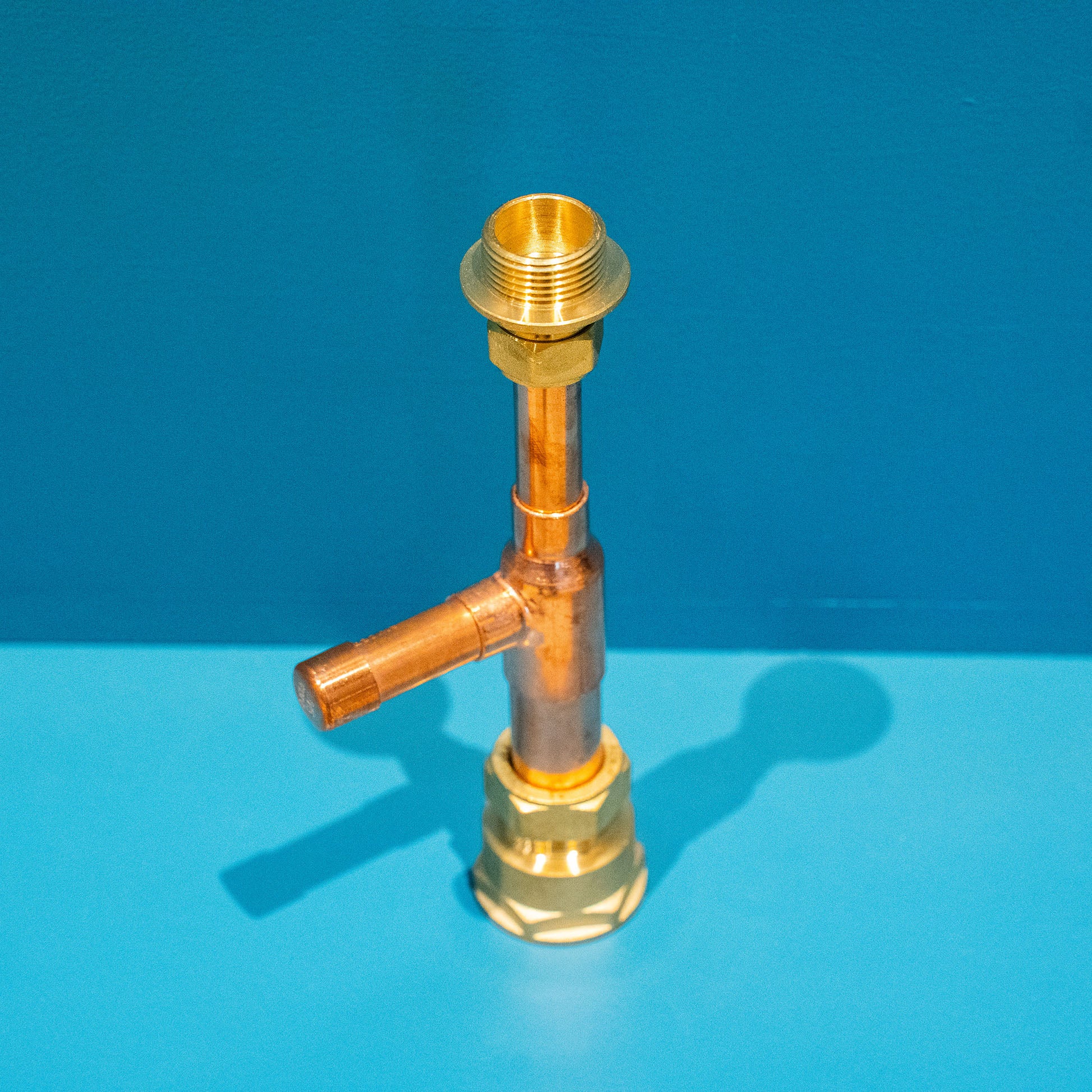 Copper Pipe Single Candle Holder