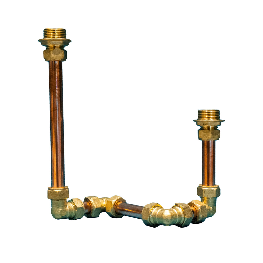 Copper Pipe Double Candelabra