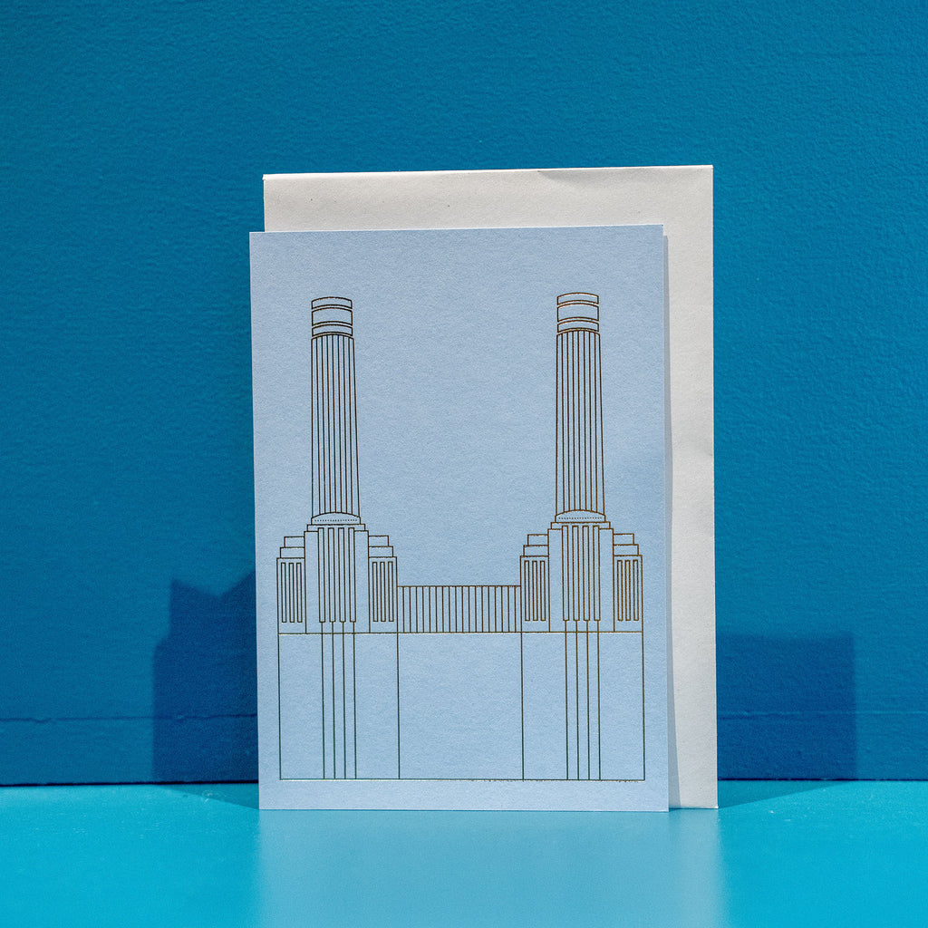 Gold Foiled Building Outline Card
