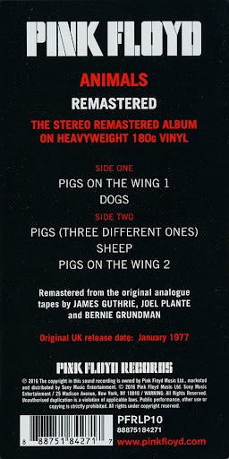 Pink Floyd - 'Animals' Vinyl Album