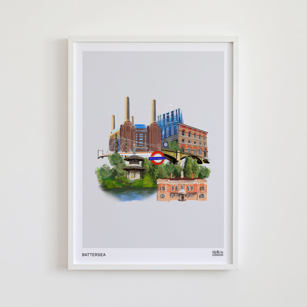 Illustrated Battersea Print