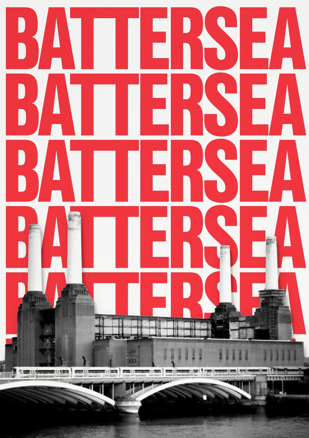 Red Typography Print