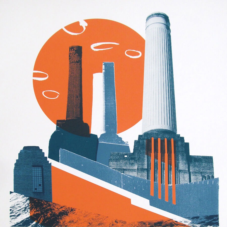 Orange Battersea Print