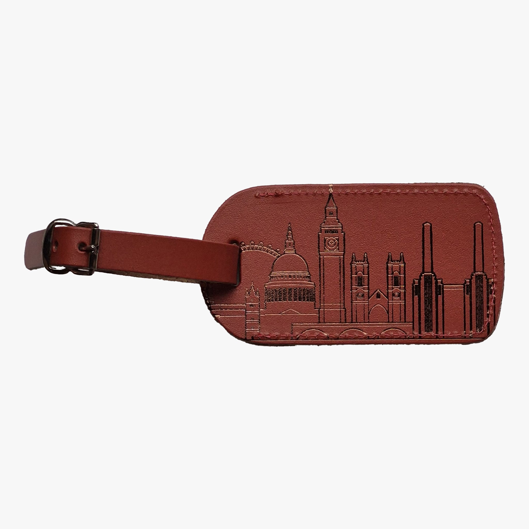 Recycled Leather Luggage Tag