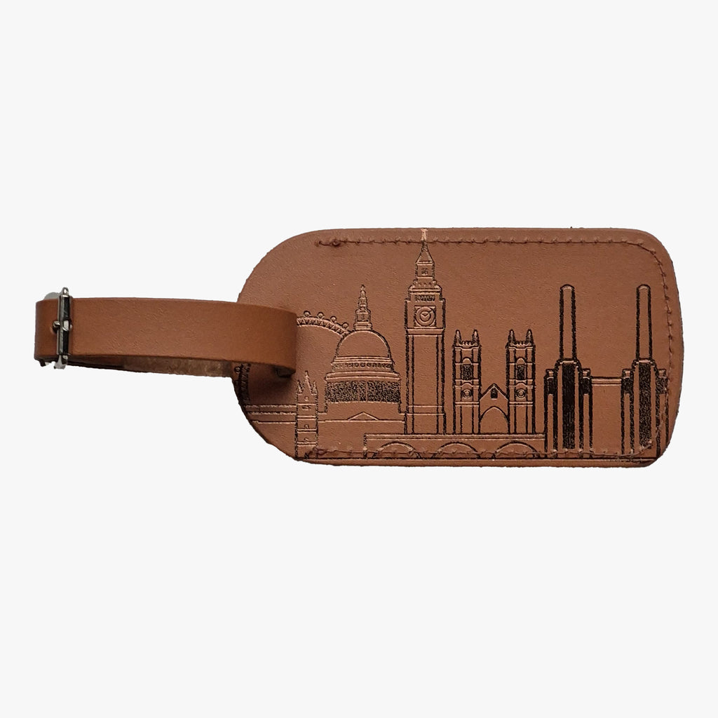 Recycled Leather Luggage Tag