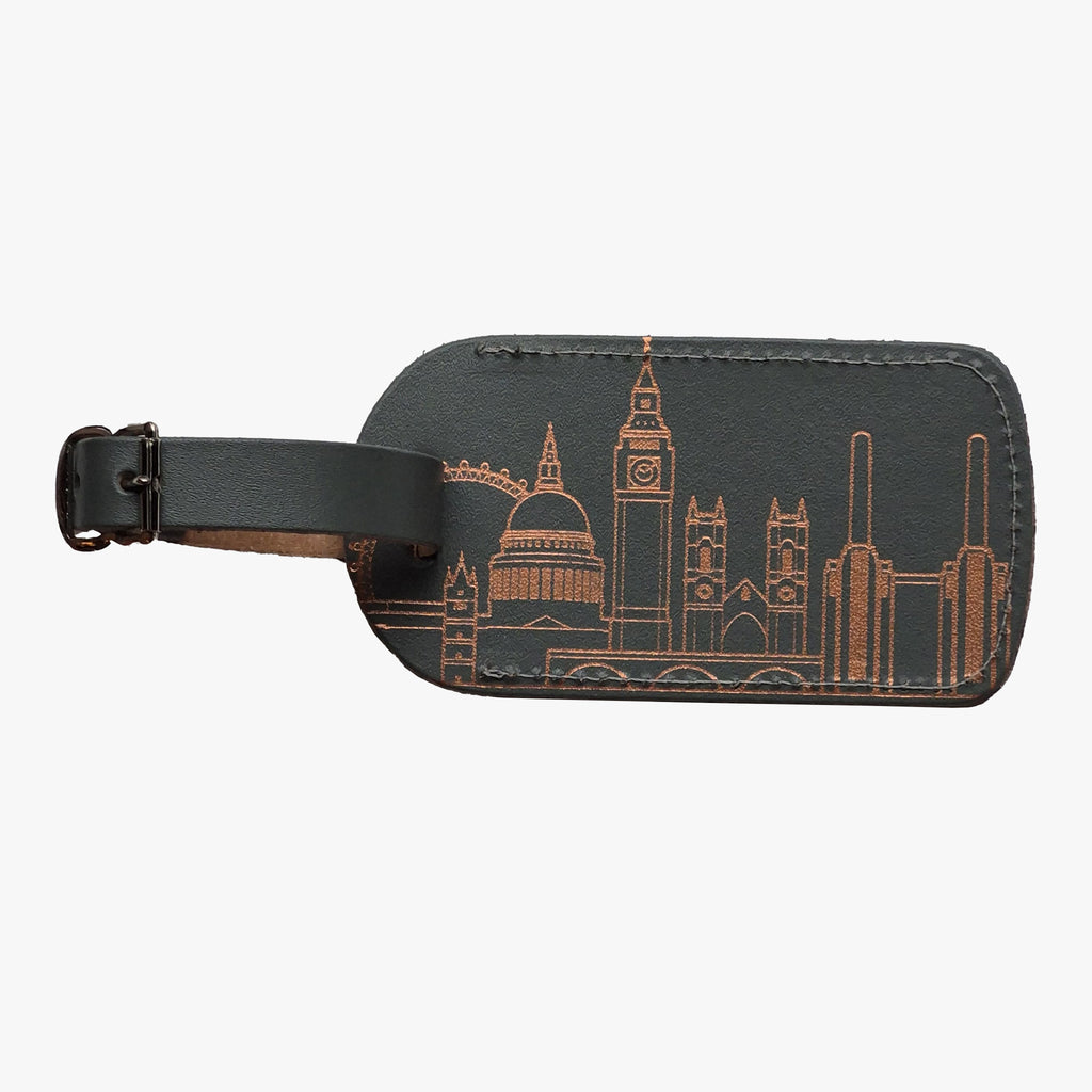 Recycled Leather Luggage Tag