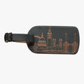Recycled Leather Luggage Tag