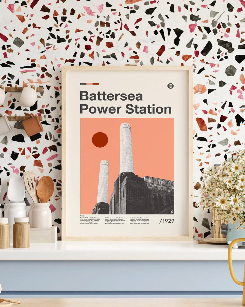 Pink Battersea Print