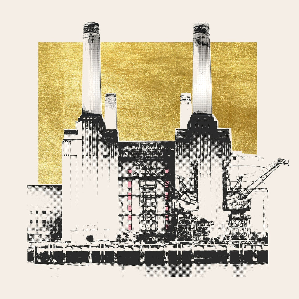 Gold Foil Battersea Print